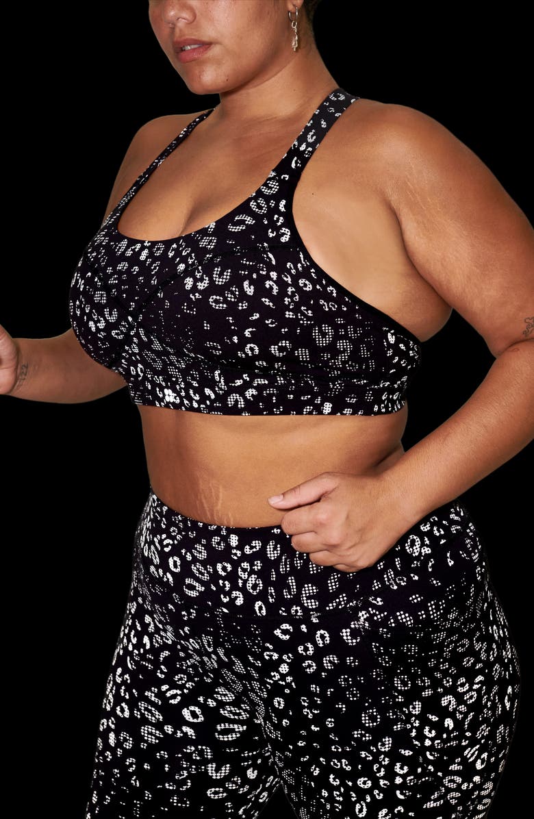 Sweaty Betty Power Medium Impact Sports Bra, Alternate, color, Black Refl