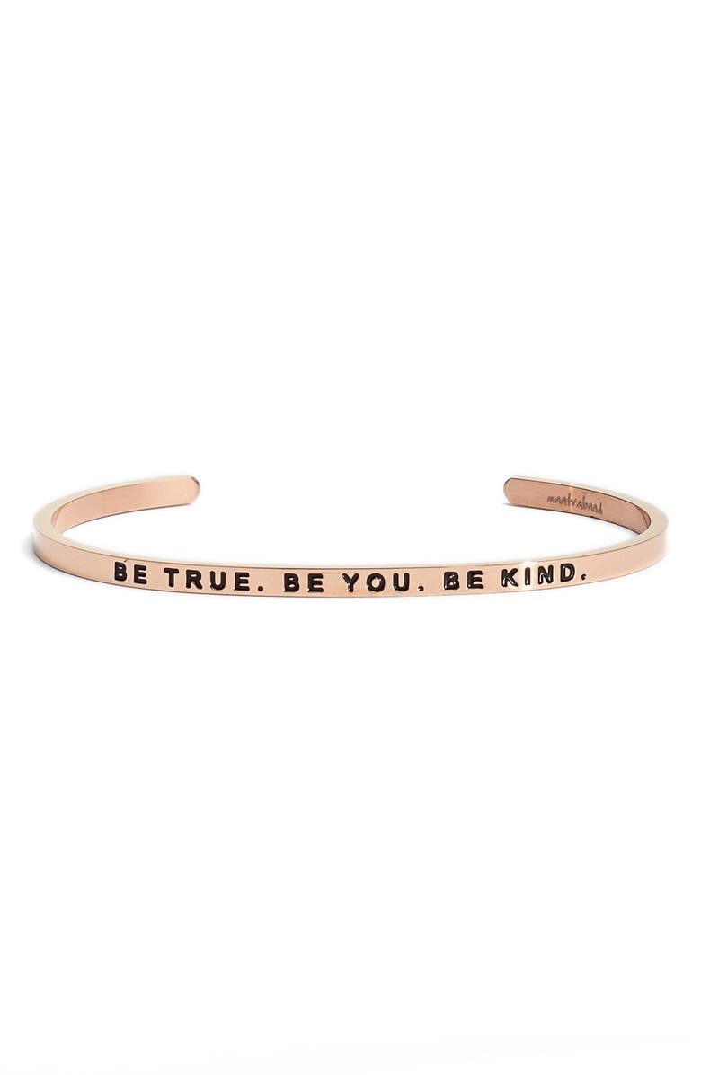 MantraBand<sup>®</sup> 'Be True. Be You. Be Kind' Cuff, Main, color,