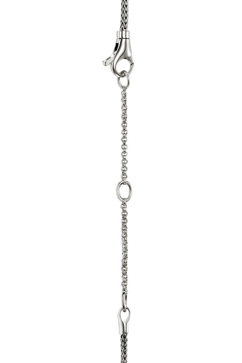 Icon Stud Lariat Necklace, Sterling Silver, Diamonds, Alternate, color, SILVER