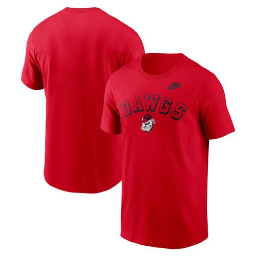 Nike Red Georgia Bulldogs Legacy Nickname T-shirt In Red