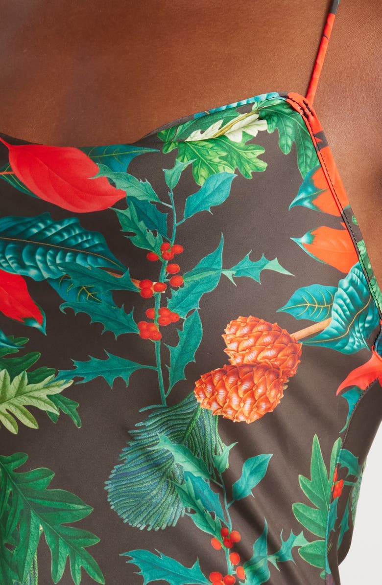 KILO BRAVA Cowl Neck Slip, Alternate, color, Holly Jolly