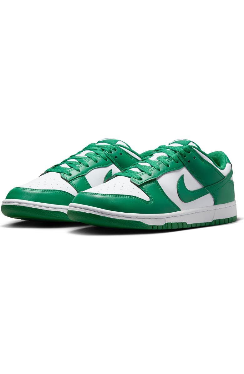 Nike Dunk Low Retro Basketball Sneaker, Main, color, White/ Malachite