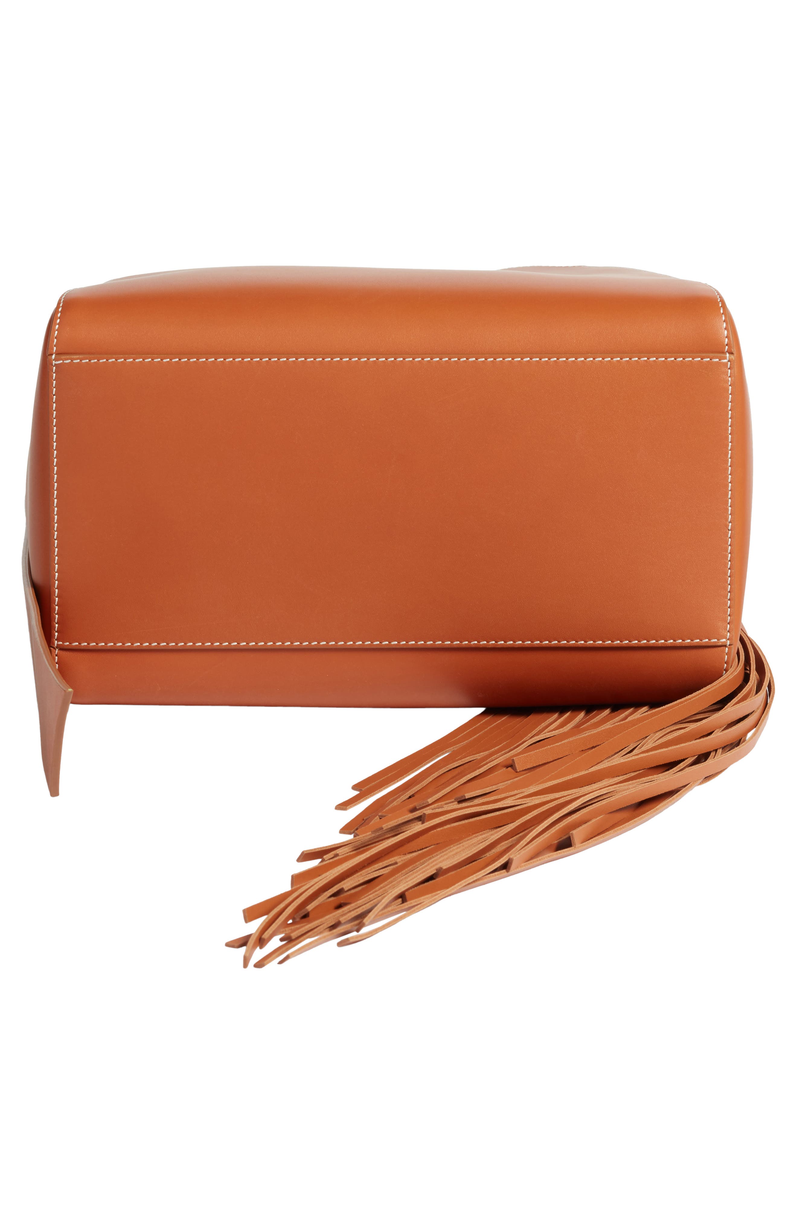 CALVIN KLEIN 205W39NYC Fringe Leather Bucket Bag, Alternate, color, 