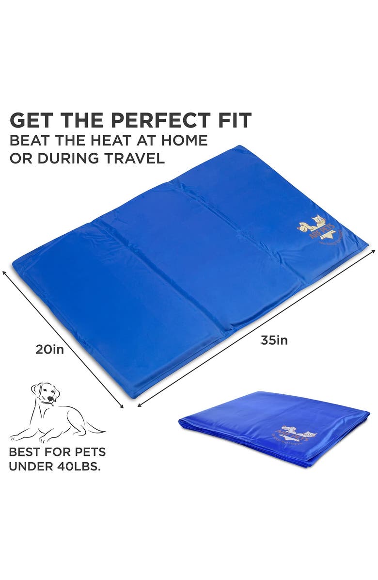 Arf Pets Dog Cooling Mat with Durable Non-Toxic Gel Design, Alternate, color, Blue