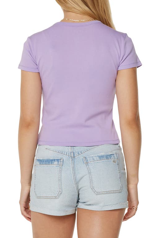Roxy J'aime La Plage Graphic Baby Tee In Purple