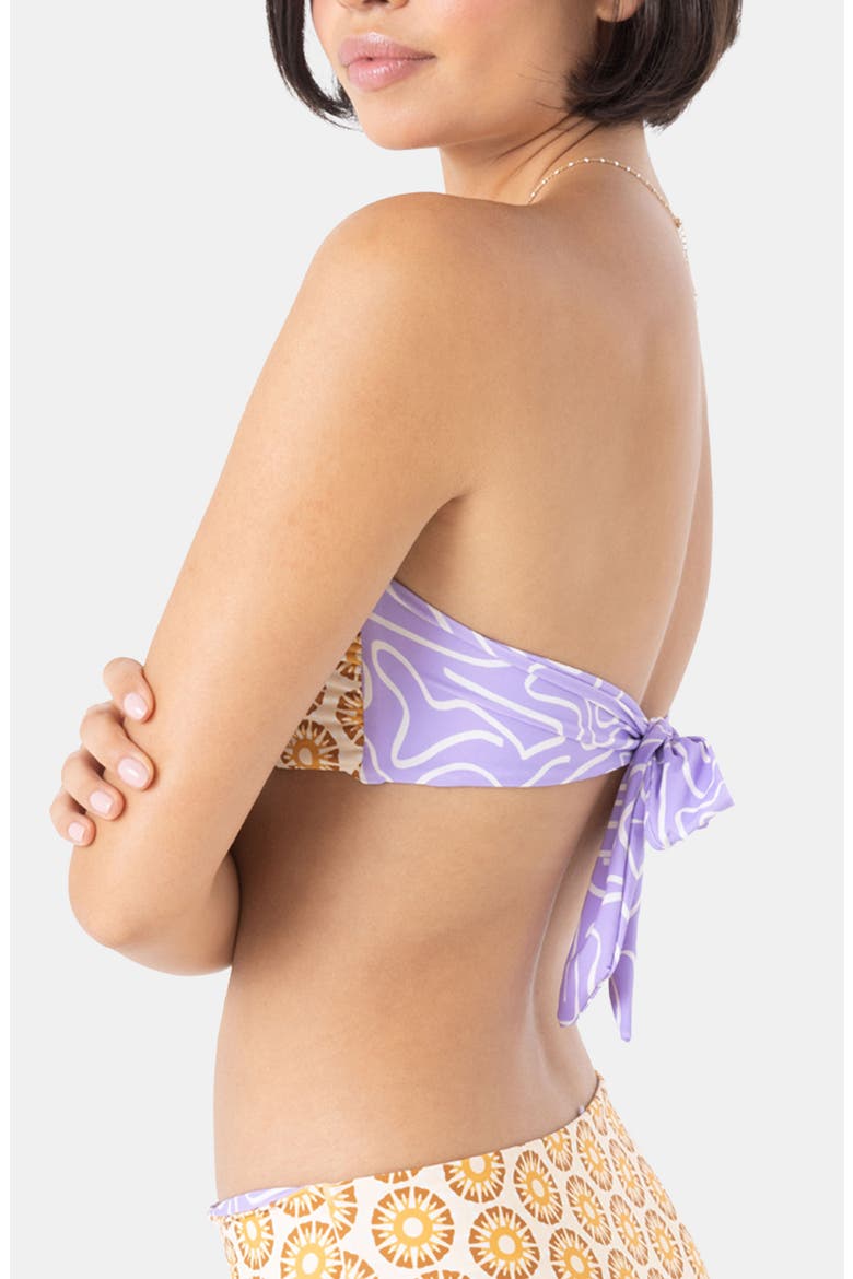 Sunshine State of Mind Reversible Bandeau Bikini Top, Alternate, color, PURPLE MULTI