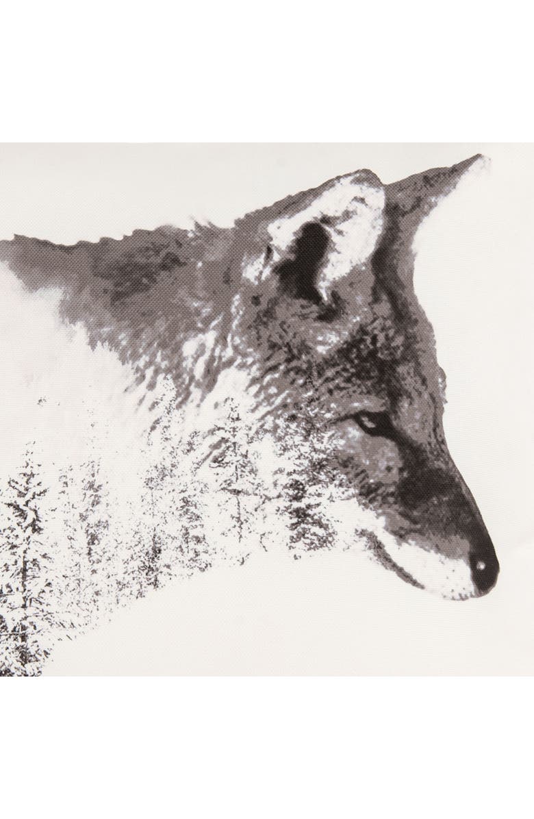 C&F Home Fox Forest Indoor/Outdoor Grayscale Accent Throw Pillow 18" x 18", Alternate, color, Beige