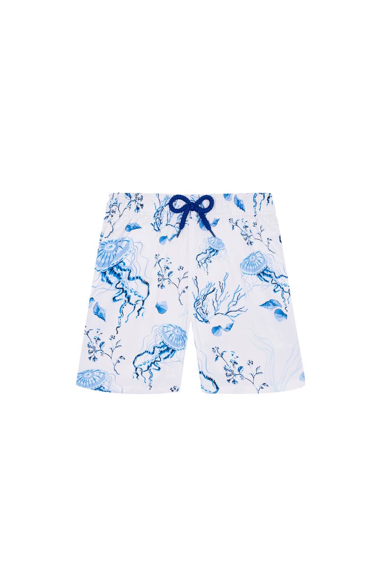 Vilebrequin Medusa and Shells Stretch Swim Shorts, Main, color, White