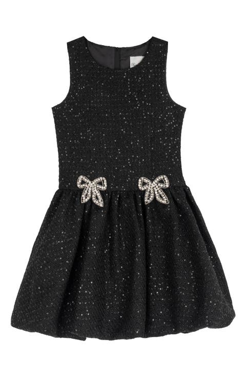 Kids' Sequin Boucle Bubble Dress