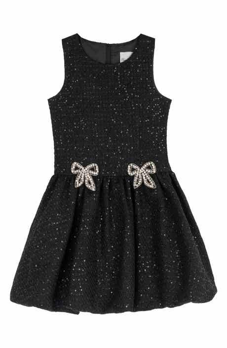 Kids' Sequin Boucle Bubble Dress