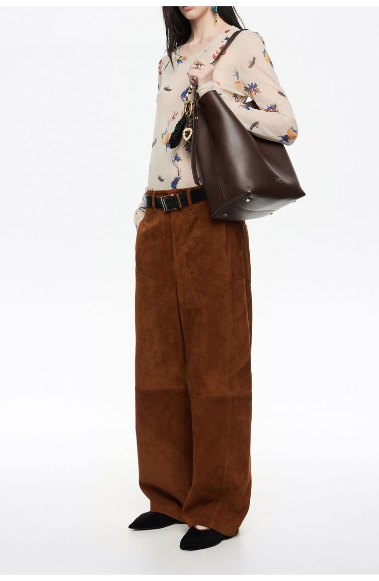 Bimba y Lola Flowers Scan Tulle Fitted T-Shirt, Alternate, color, Flowers Scan Ivory