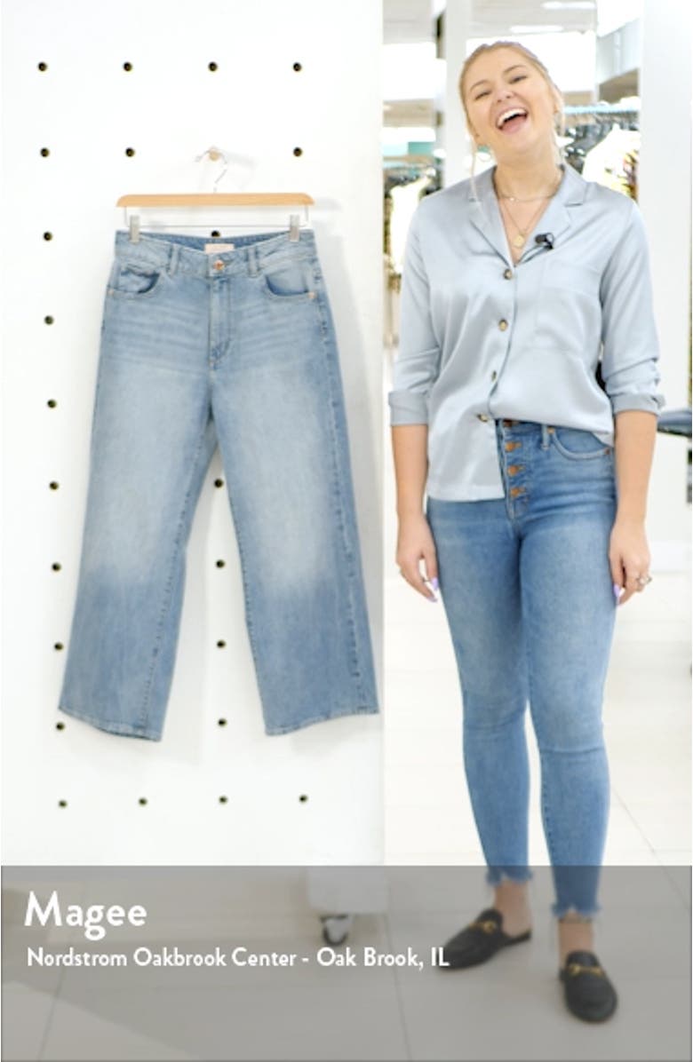 x Marianna Hewitt Hepburn High Waist Crop Wide Leg Jeans, sales video thumbnail