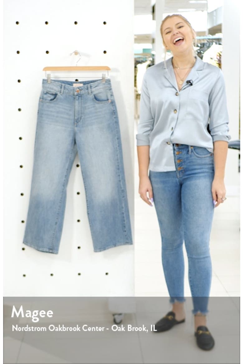 x Marianna Hewitt Hepburn High Waist Crop Wide Leg Jeans video