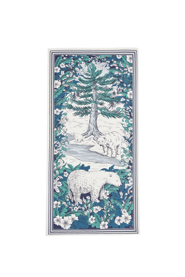 Solara Tales Teal Scarf, Main, color, Teal & Ivory