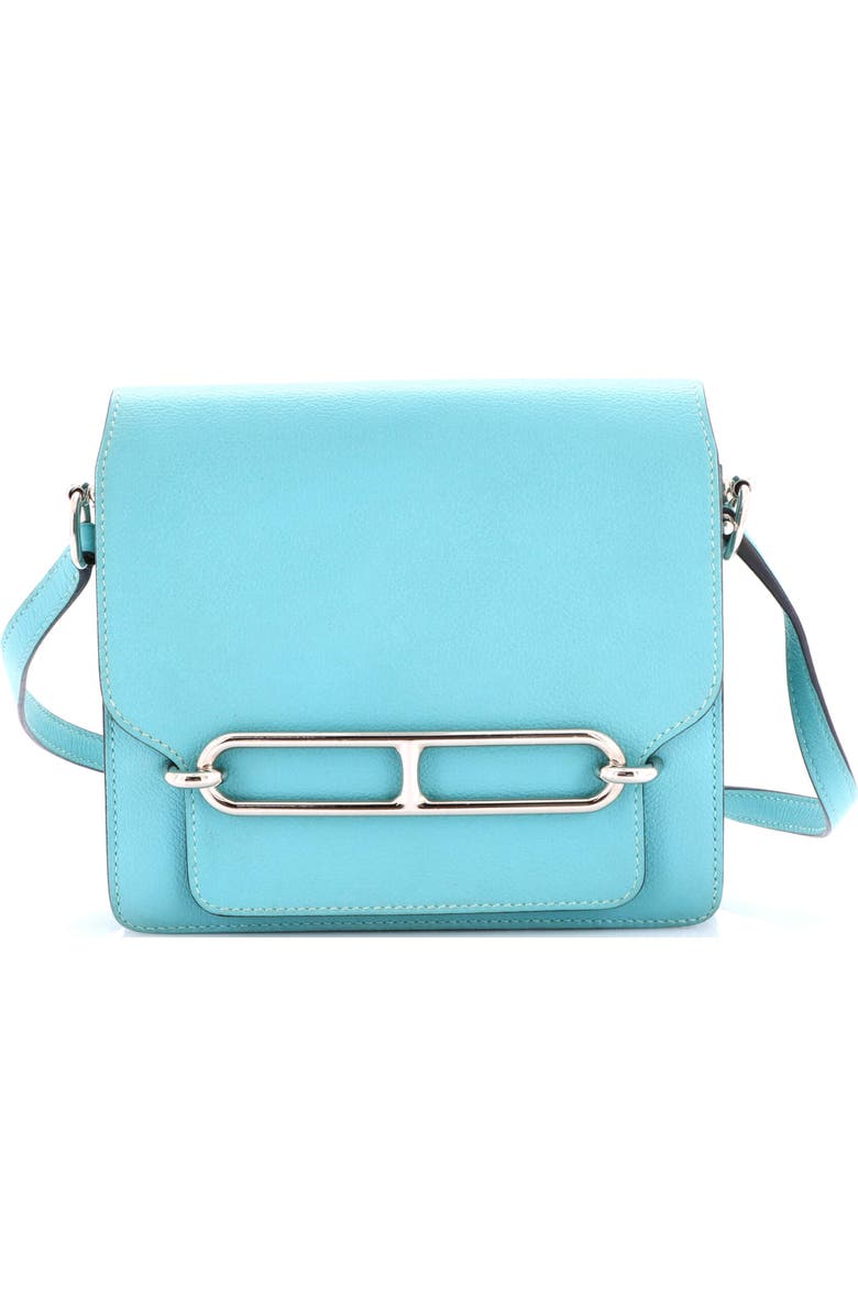 Pre-Owned Hermes Roulis Bag Evercolor 18, Main, color, Bleu Atoll