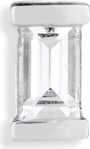 MARIA TASH Diamond Baguette Single Threaded Stud Earring
