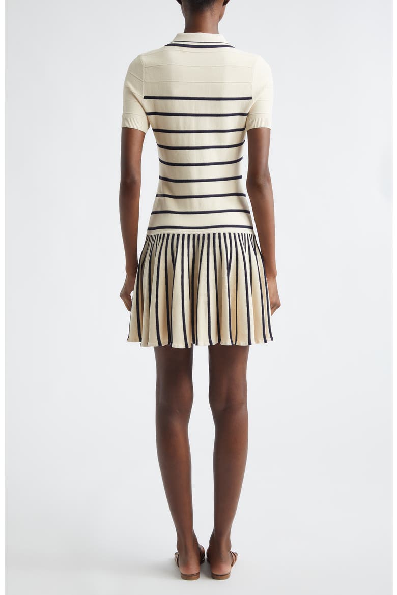 Kindred Spirit Luna Stripe Polo Minidress, Alternate, color, CREAM/ NAVY