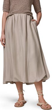 Donna Karan New York Linen Blend Bubble Skirt