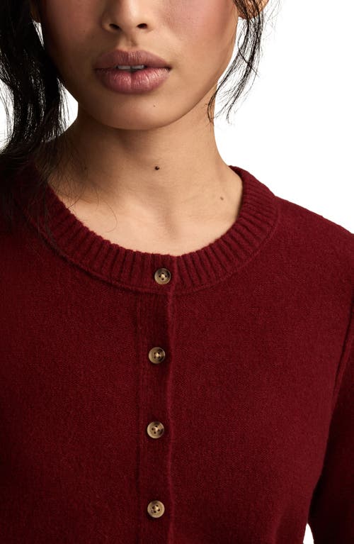 Lucky Brand Cloud Soft Cardigan In Burgundy