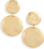 Karine Sultan Double Disc Drop Earrings