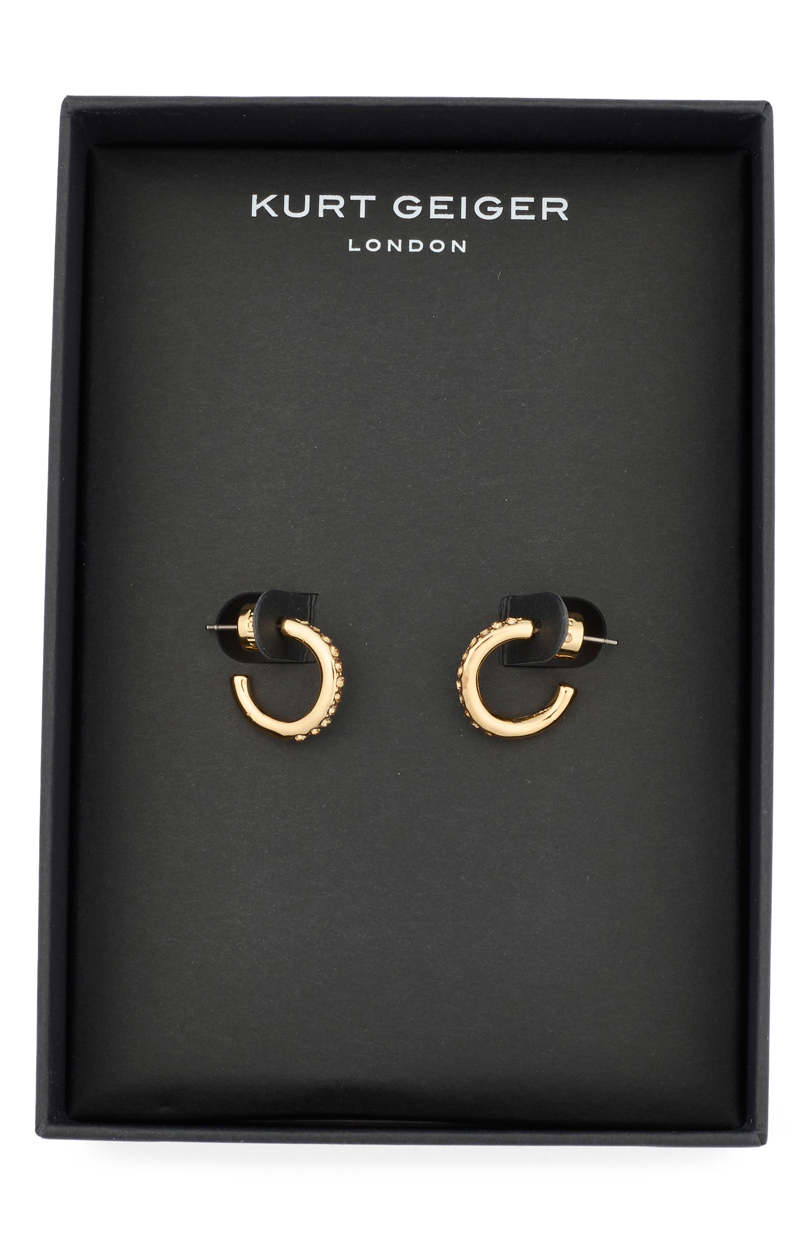 Pavé Crystal Mini Huggie Hoop Earrings