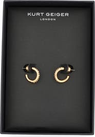 Kurt Geiger London Pavé Crystal Mini Huggie Hoop Earrings