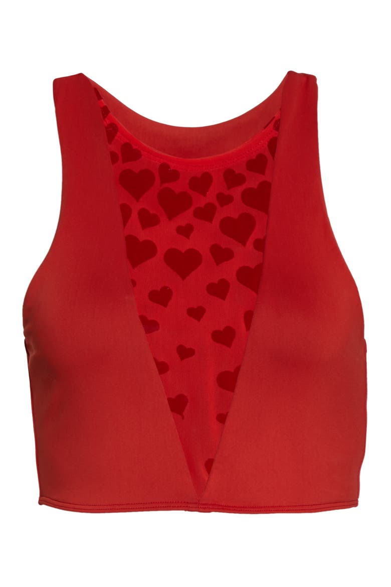 Sports Bra, Alternate, color, RED HEART