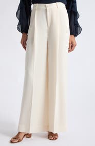 Lauren Ralph Lauren High Waist Georgette Wide Leg Pants