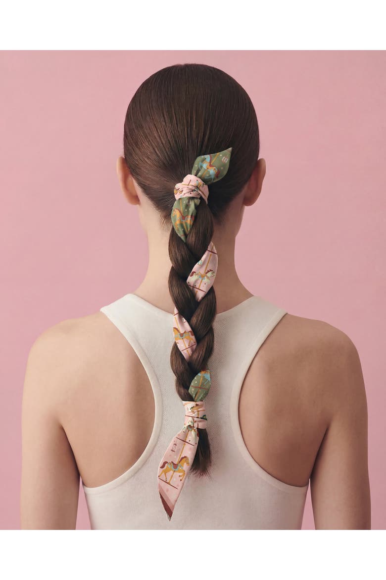 Year of the Horse Silk Twilly, Alternate, color, Multicolor