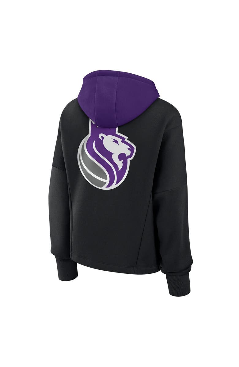 FANATICS Women's Fanatics  Black Sacramento Kings Post Up Boxy Pullover Hoodie, Alternate, color, Black