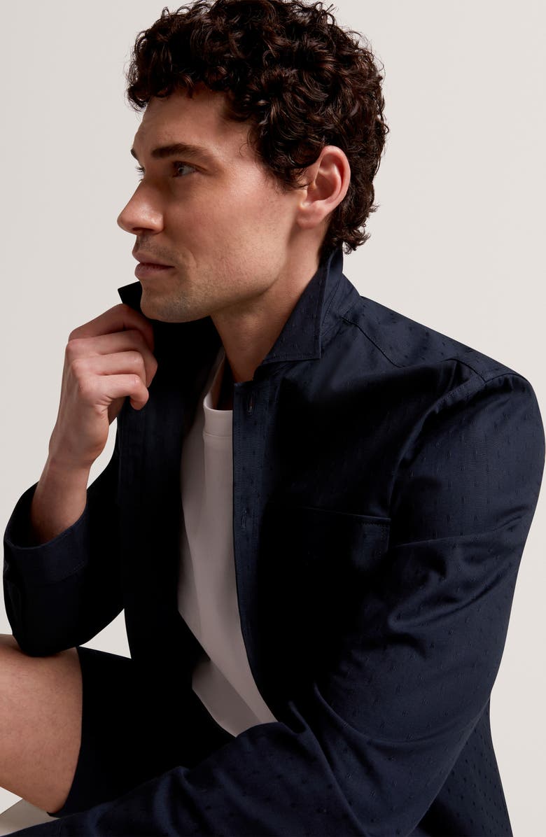 Ted Baker Levon Shirt Jacket, Alternate, color, Navy