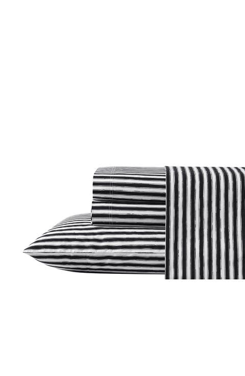 Sketchy Stripe 200 Thread Count Cotton Percale Sheet Set