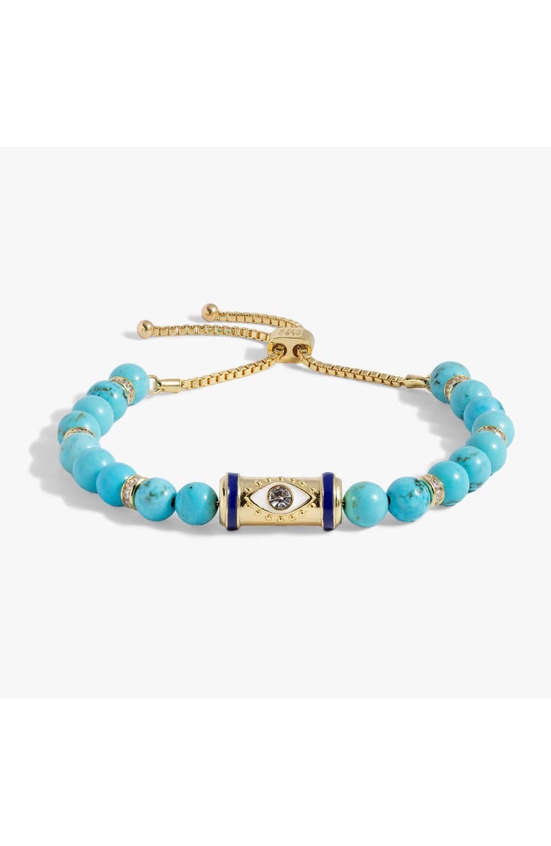 Alex and Ani Evil Eye Bead Bolo Bracelet, Main, color, Gold