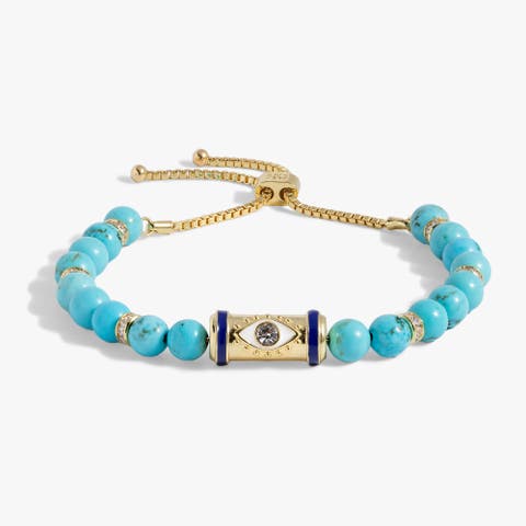 Evil Eye Bead Bolo Bracelet