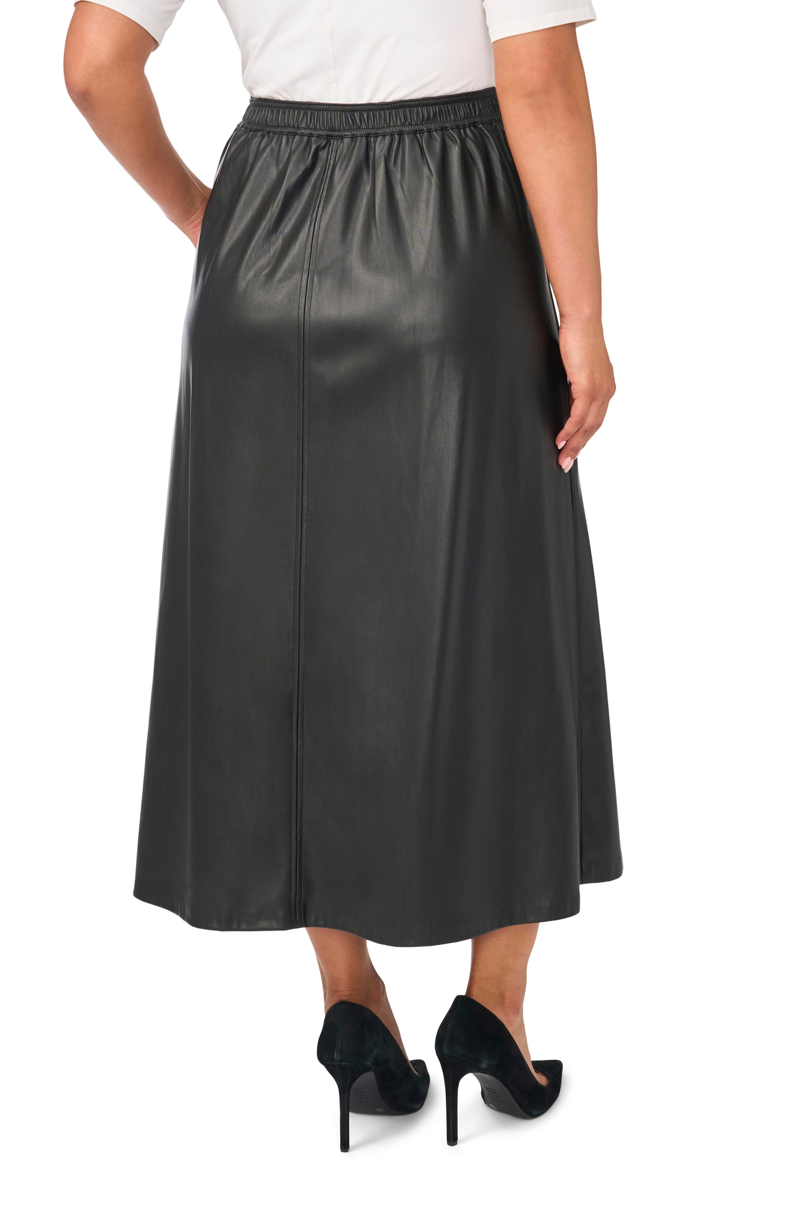 Vince Camuto Faux Leather Center Seam Maxi Skirt (Women) | Nordstrom