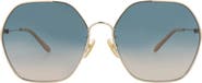 Chloé 59mm Rectangular Gradient Sunglasses