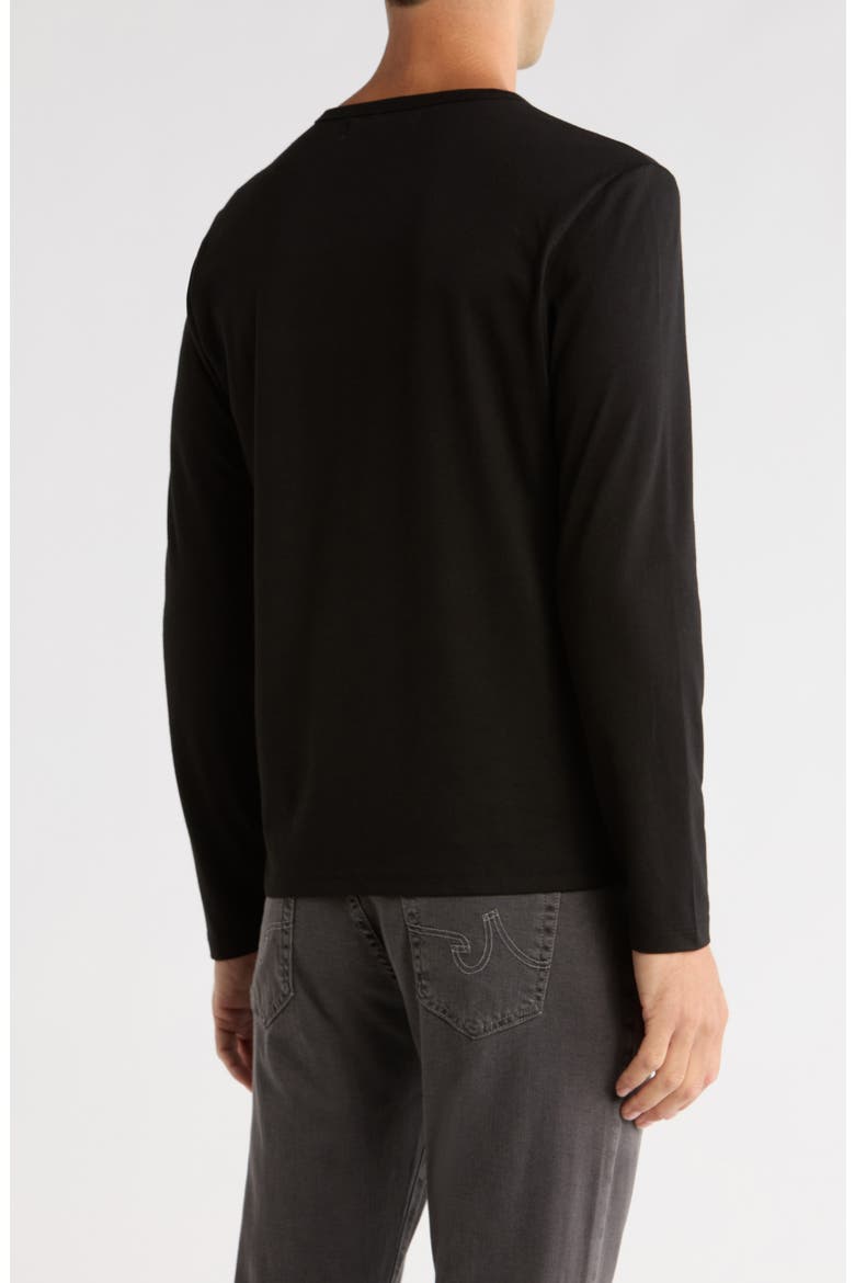 Classic Long Sleeve Henley, Alternate, color, BLACK