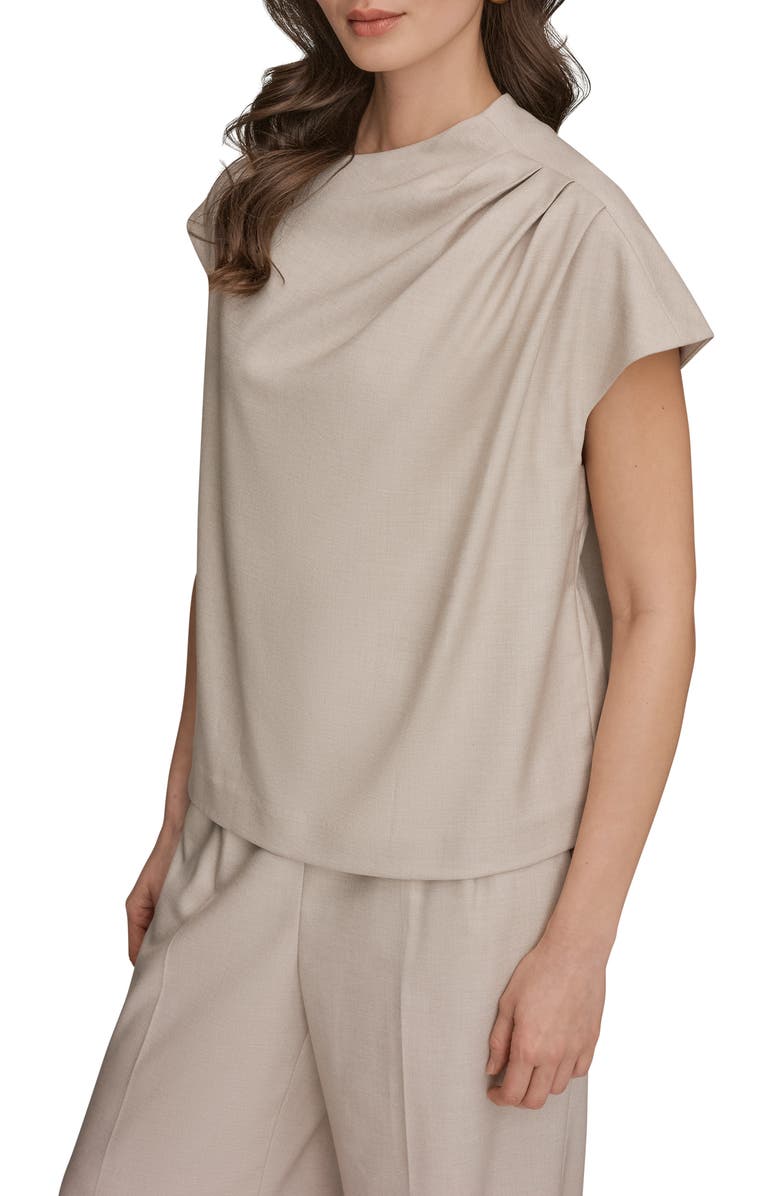 Donna Karan New York Drape Pleated Top, Alternate, color, Tuscan Grey