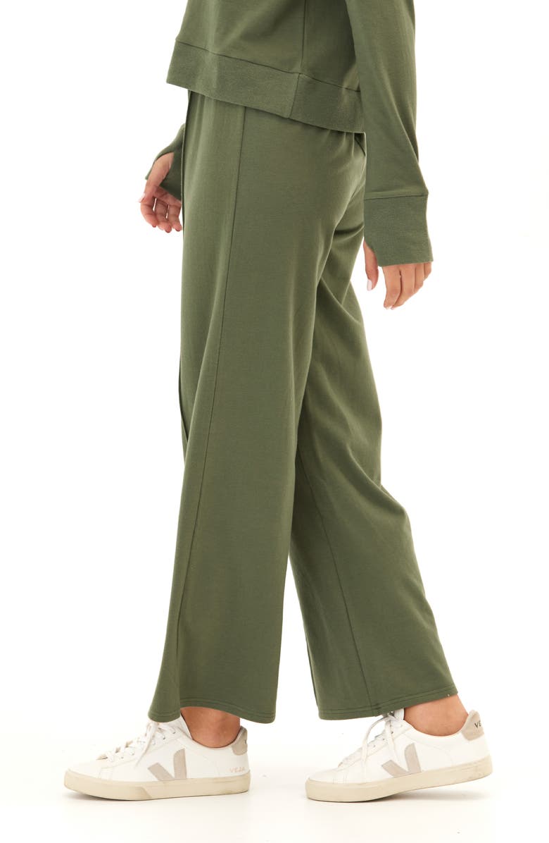 Threads 4 Thought Shiloh Pleated Fleece Wide Leg Pants, Alternate, color, 
