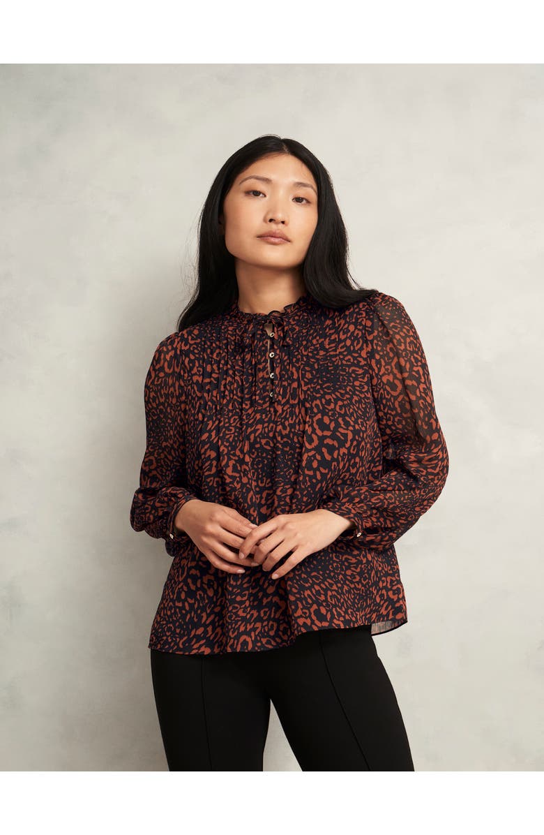 HOBBS LONDON Carolina Blouse, Main, color, Black Copper