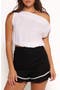 Zara One-Shoulder Cotton & Linen Bubble Top