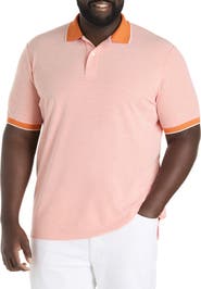 Harbor Bay by DXL Big & Tall Oxford Tipped Polo Shirt
