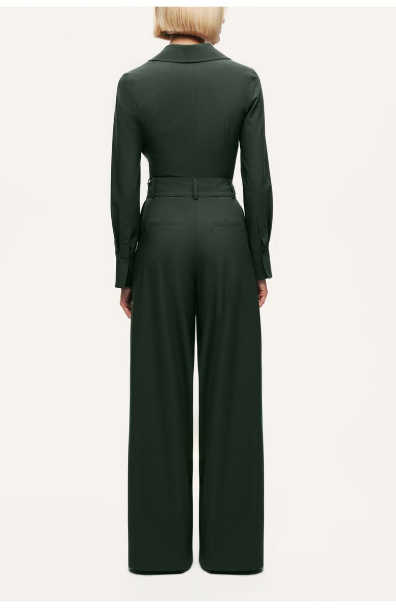 Nocturne Sculpted Deep-V Corset Blouse, Alternate, color, Dark Green