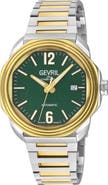 GEVRIL Roosevelt Two Tone Swiss Automatic Bracelet Watch, 42mm