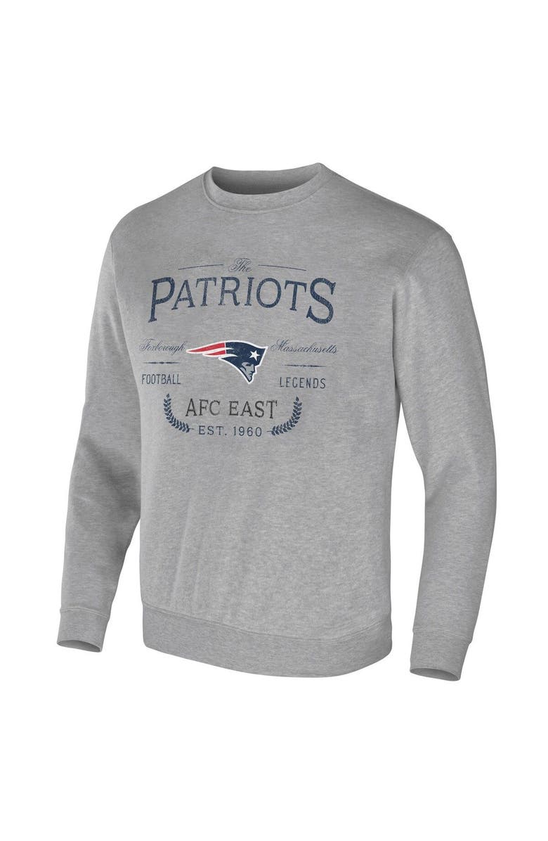 NFL X DARIUS RUCKER Men's NFL x Darius Rucker Collection by Fanatics Heather Gray New England Patriots Pullover Sweatshirt, Alternate, color, Heather Gray