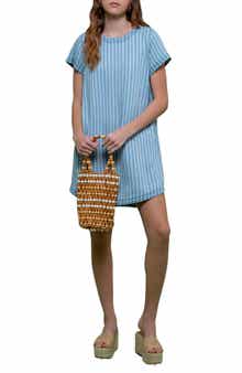 Blu Pepper Striped Shirtdress