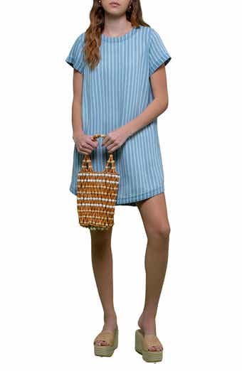 Blu Pepper Striped Shirtdress