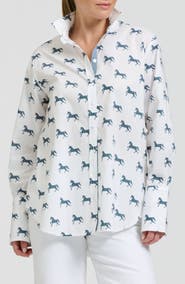 SHIRTY Elodie Stripe Cotton Button-Up Shirt