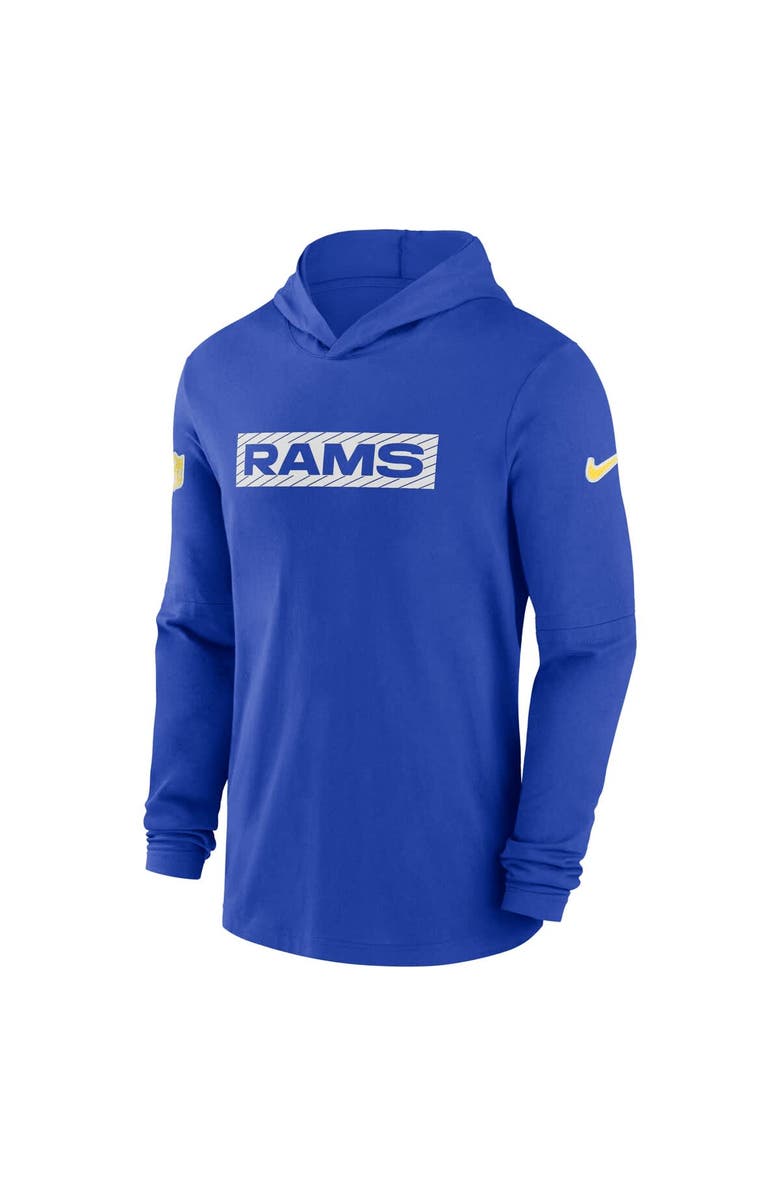 Nike Men's Nike Royal Los Angeles Rams 2024/25 Sideline Performance Long Sleeve Hoodie T-Shirt, Alternate, color, Royal