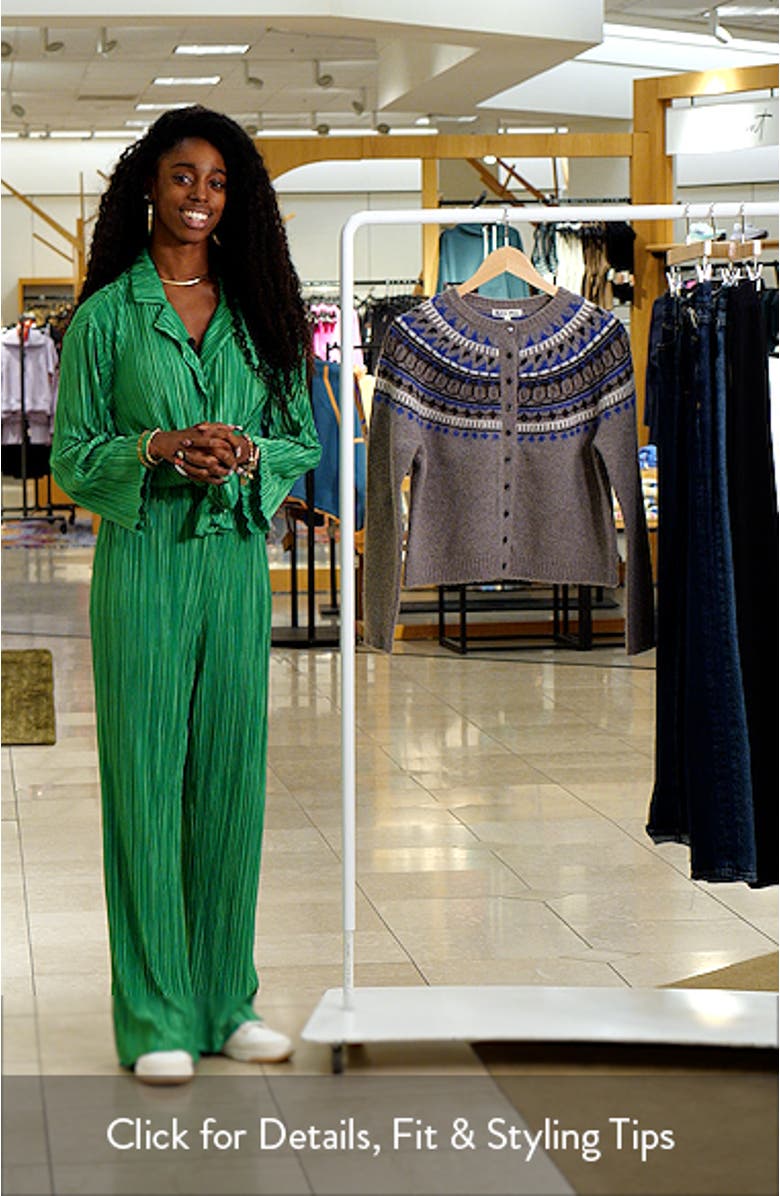 Amina Fair Isle Wool Blend Cardigan, sales video thumbnail